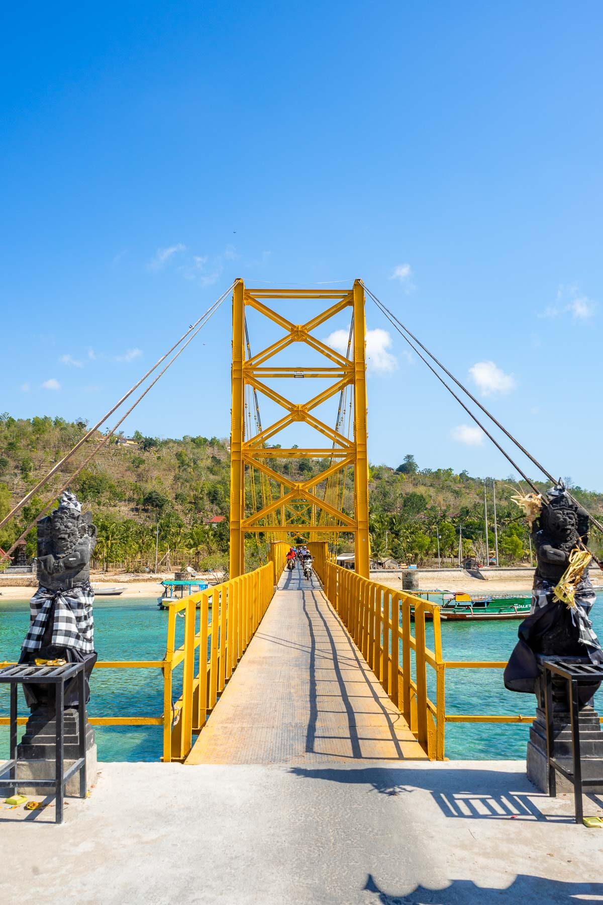 Yellow bridge between Nusa Lembongan and Nusa Ceningan