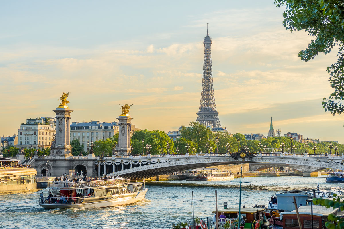 Pont Alexandre III with Eiffel Tower in the background