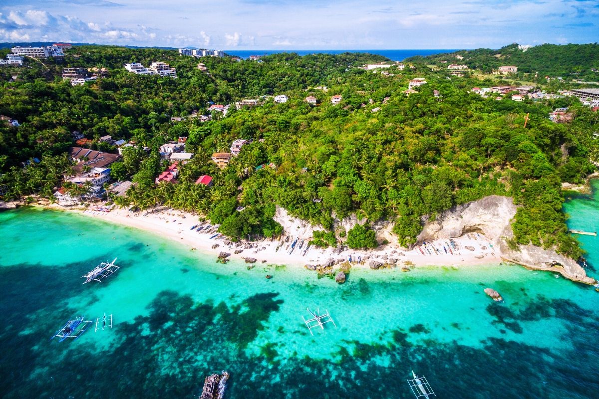 Aerial view of Boracay, Philippines