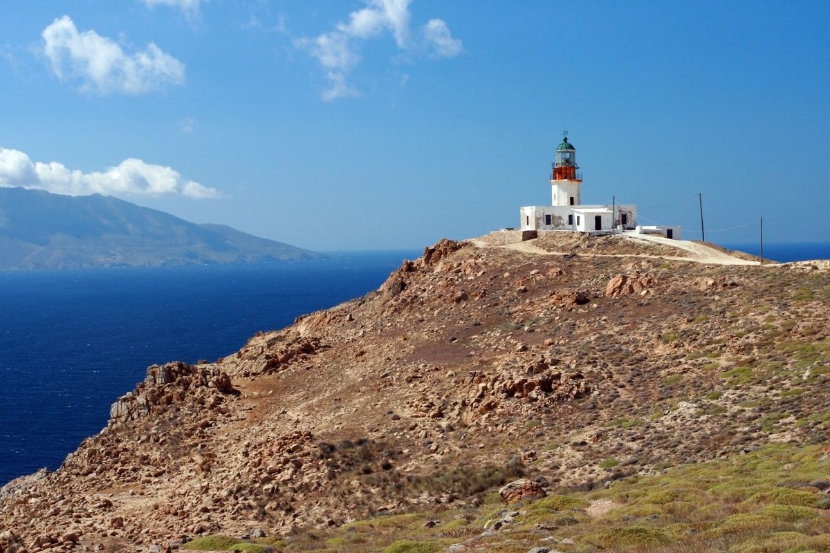 Armenistis Lighthouse in Mykonos, Greece