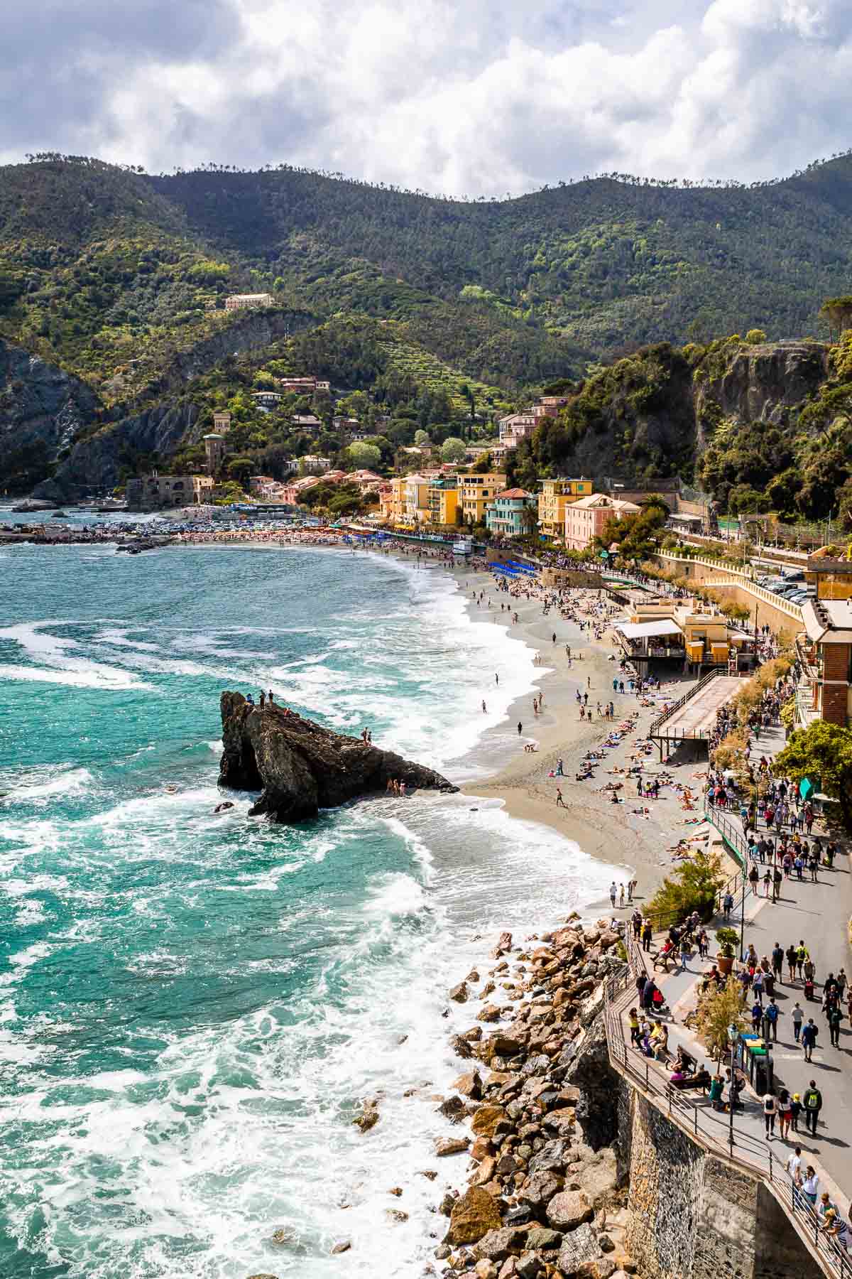 Beach in Monterosso al Mare, Cinque Terre, Italy
