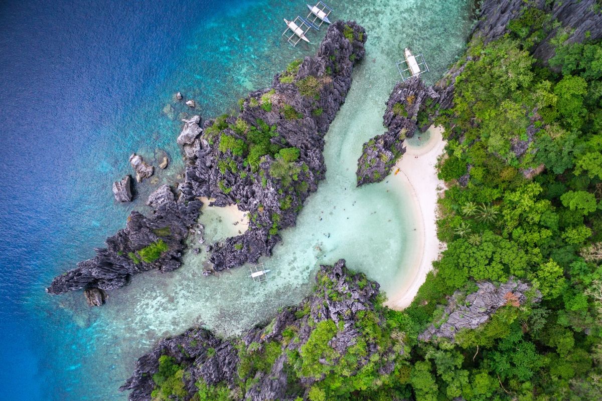 Aerial view of El Nido, Philippines