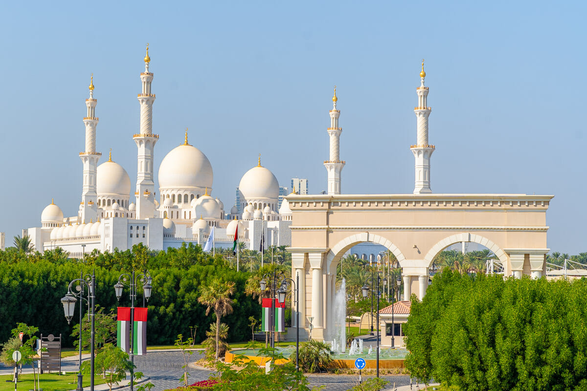 View of Sheikh Zayed Mosque from Ritz Carlton Abu Dhabi