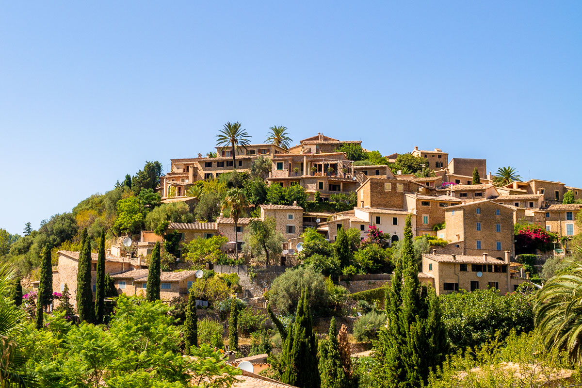 Panoramic view of Deia, Mallorca