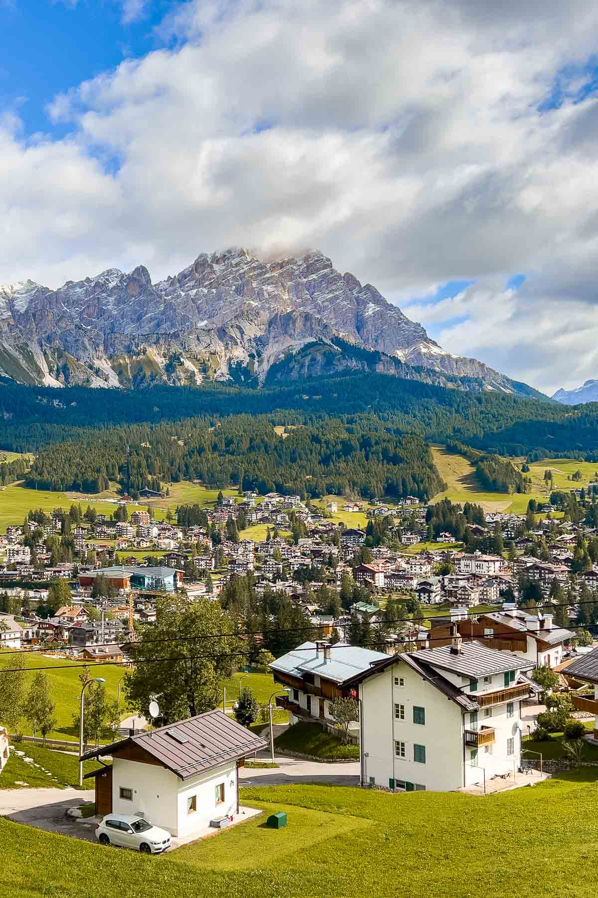 Panoramic view of Cortina d'Ampezzo, Dolomites
