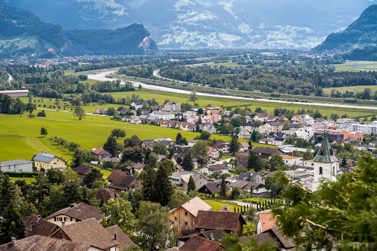 Panoramic view from Triesenberg, Liechtenstein
