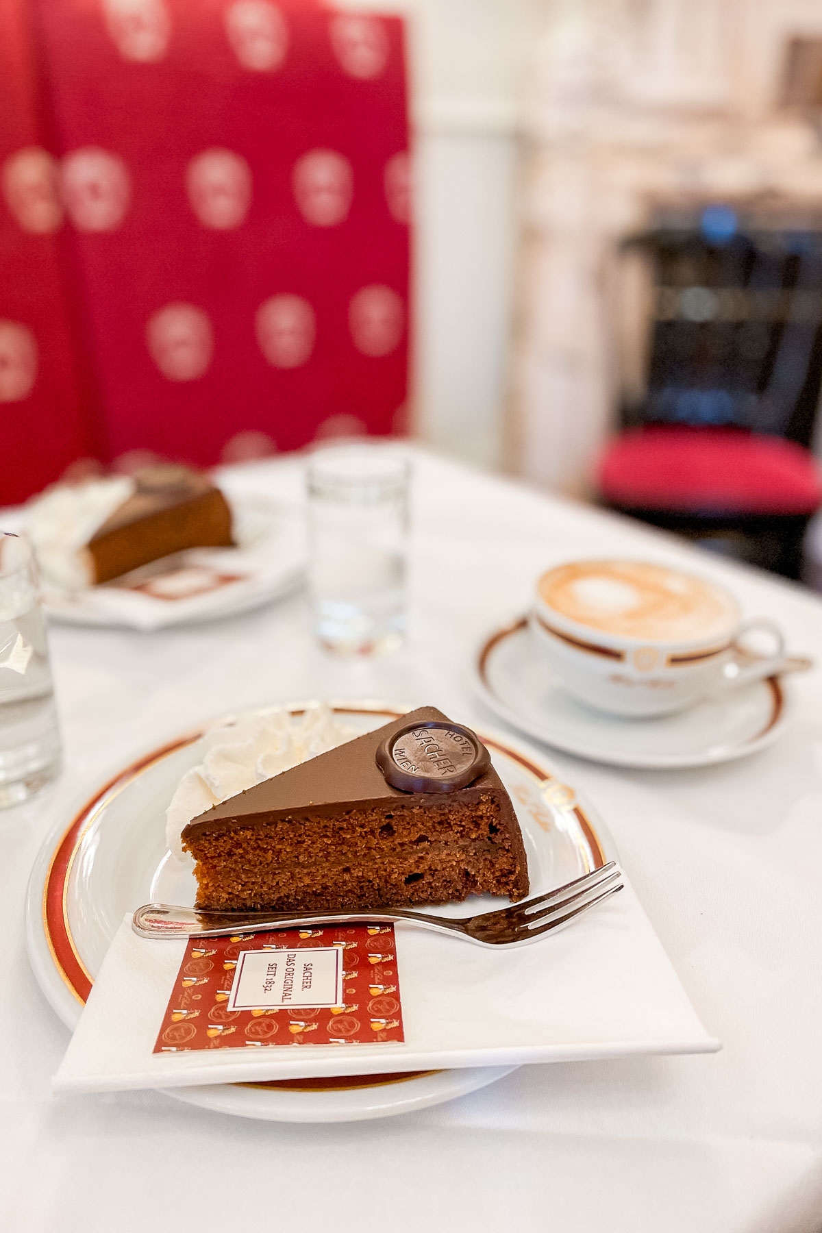The famous Sacher Cake at Cafe Sacher, Vienna