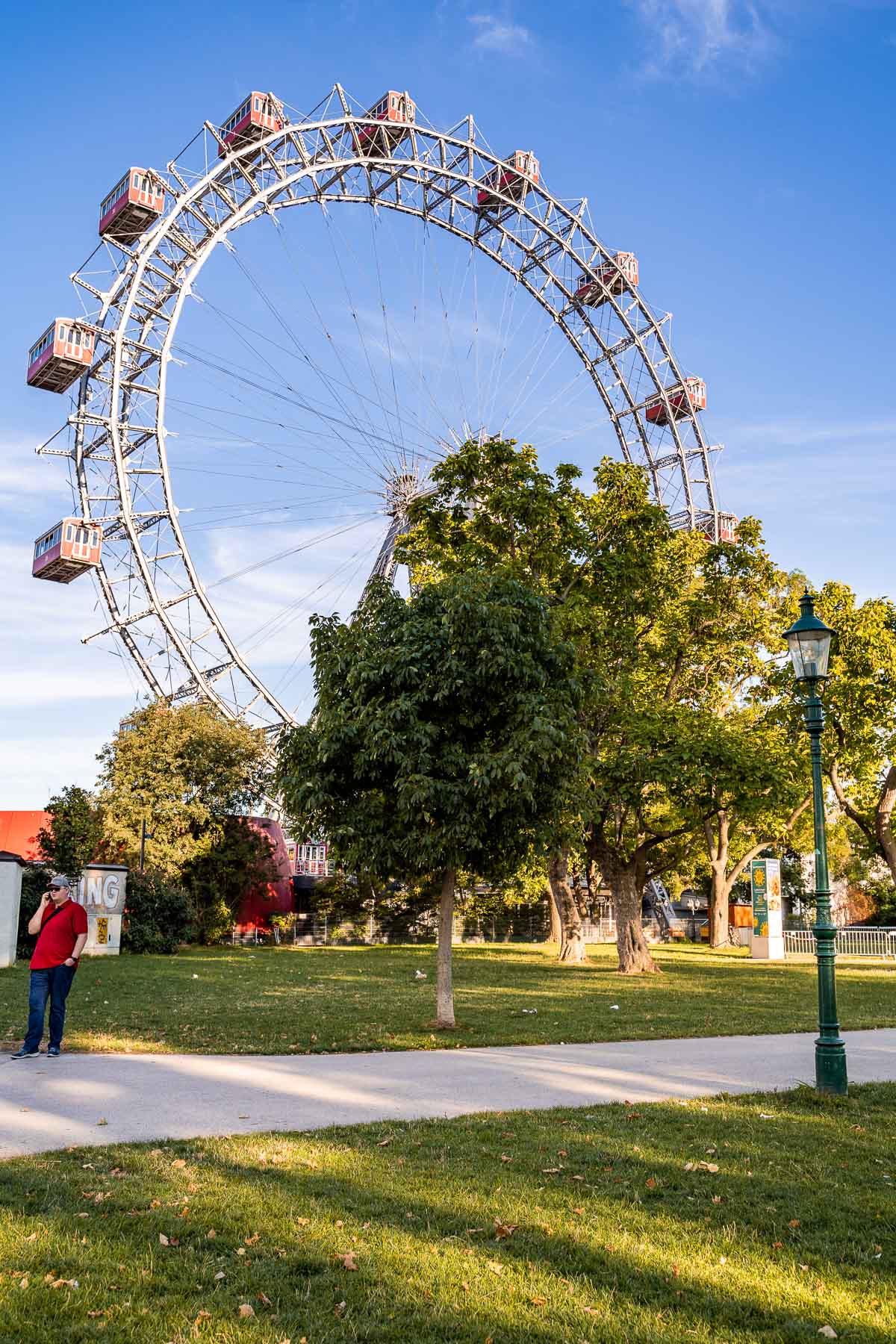 Ferris wheel at the Vergnügungspark Prater in Vienna
