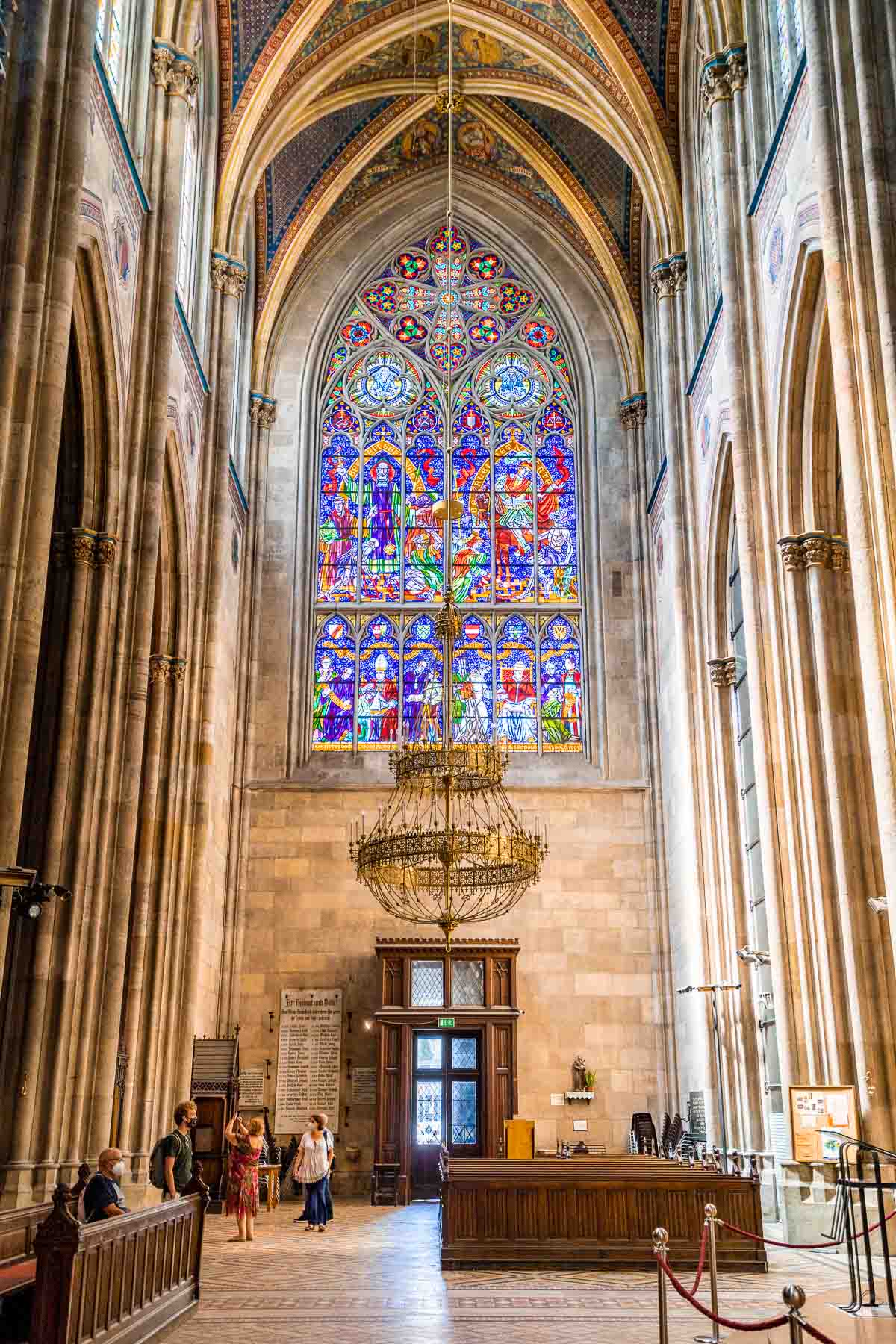 Interior of Votivkirche in Vienna, Austria