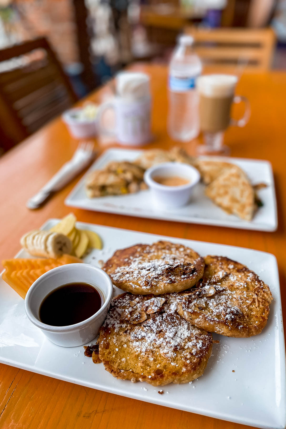 The famous coconut French toast at Mango Cafe on Isla Mujeres