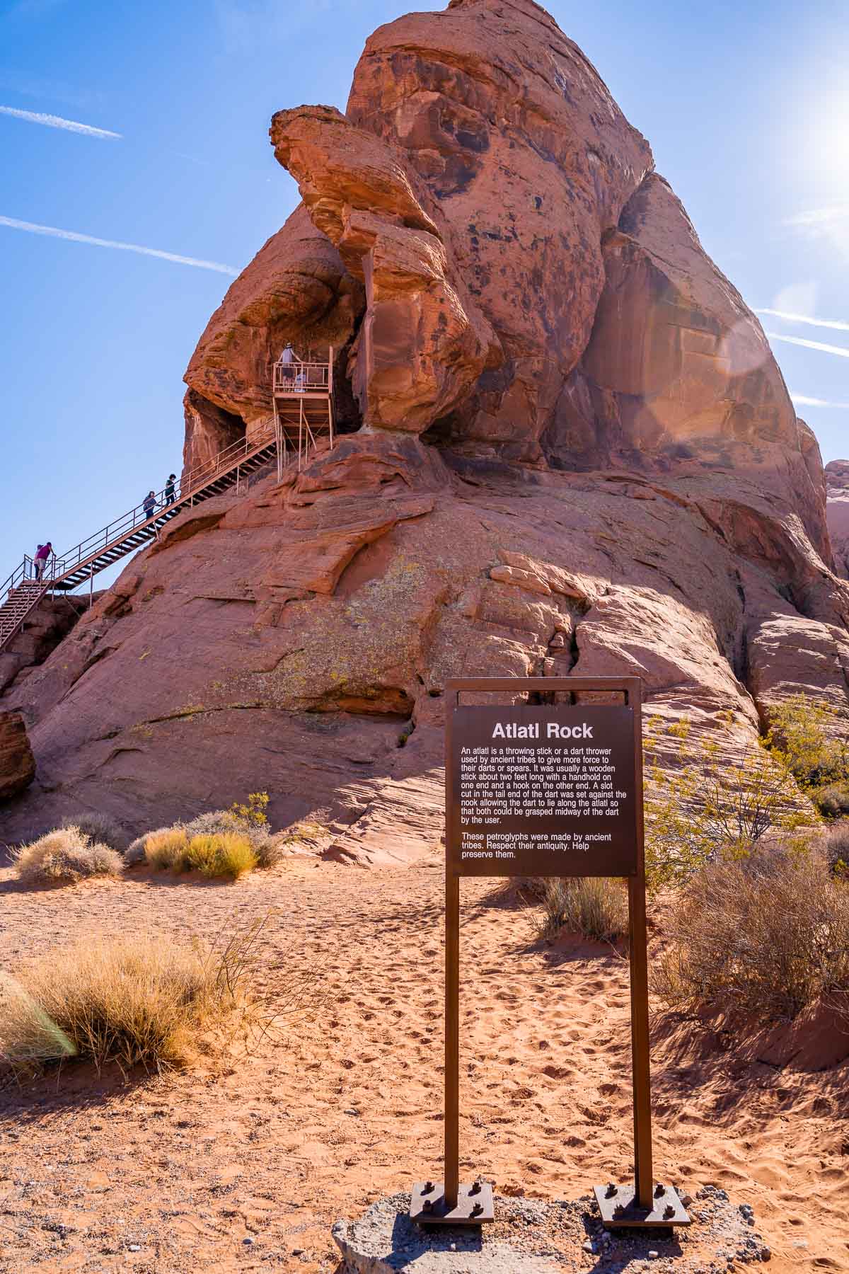 Atlatl Rock in Valley of Fire State Park