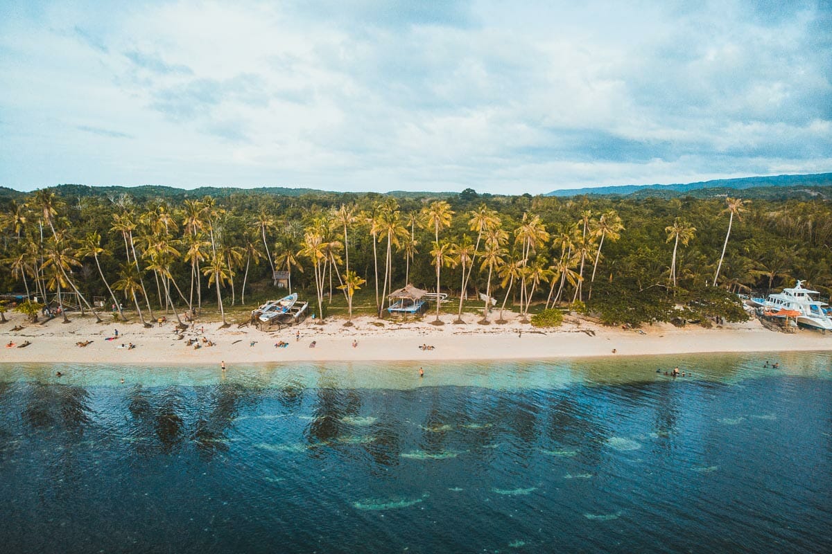 Aerial view of Paliton Beach in Siquijor, Philippines