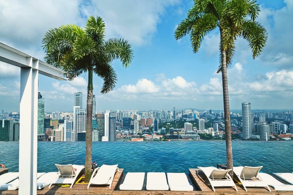 Rooftop pool at Marina Bay Sands, Singapore