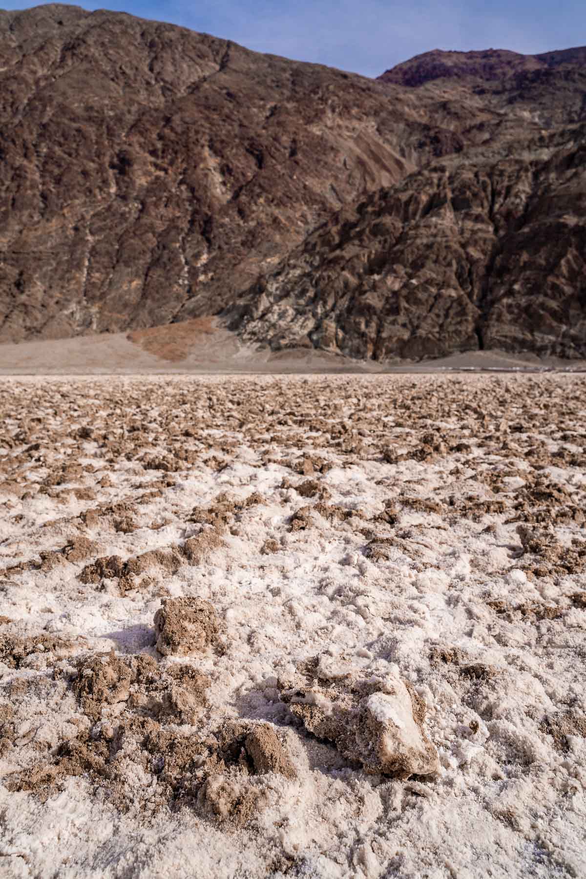 Salt flats at Badwater Basin in Death Valley National Park