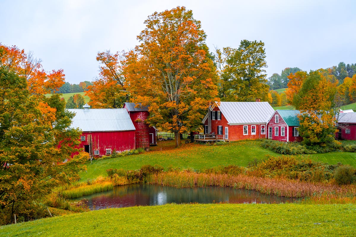 Jenne Road Farm in Vermont in the Fall