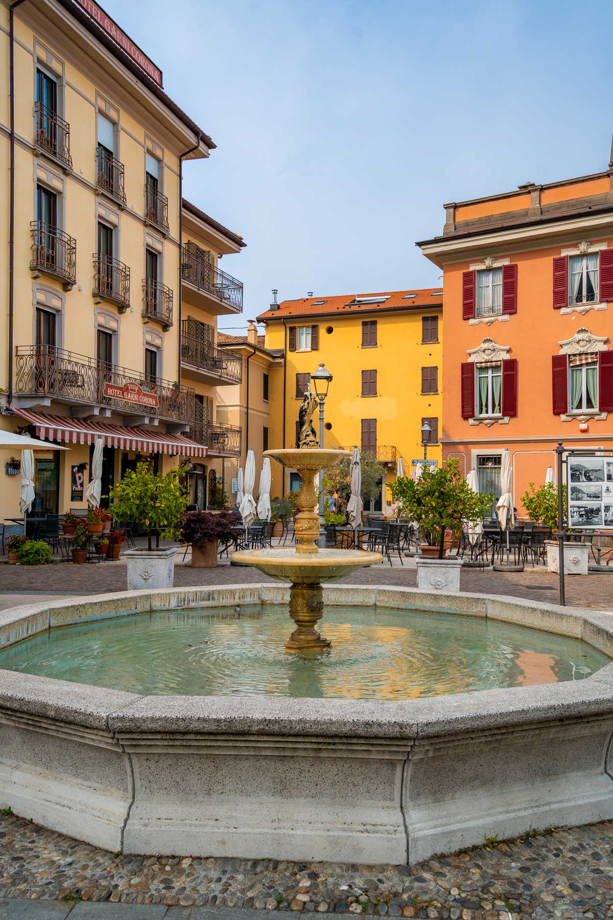 Fountain in the main square of Menaggio Lake Como