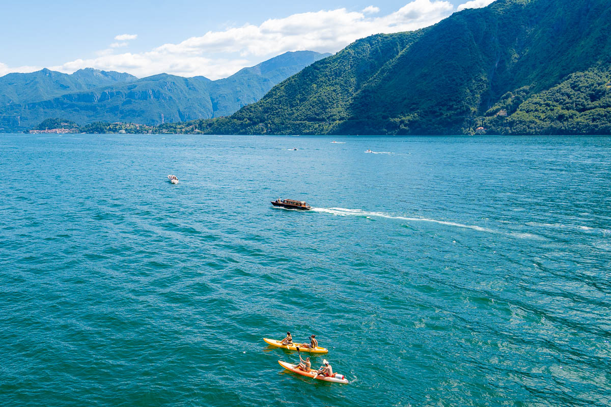Kayaks on Lake Como