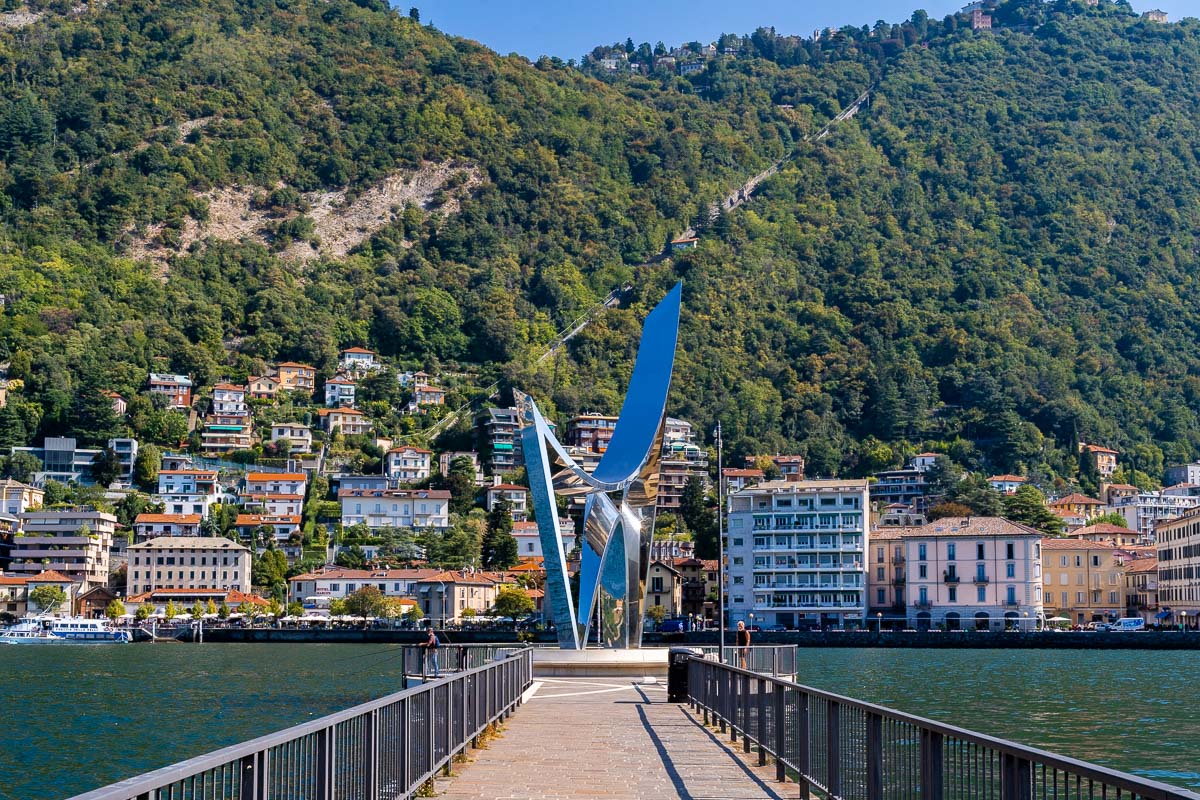 Life Electric monument in Como, Italy
