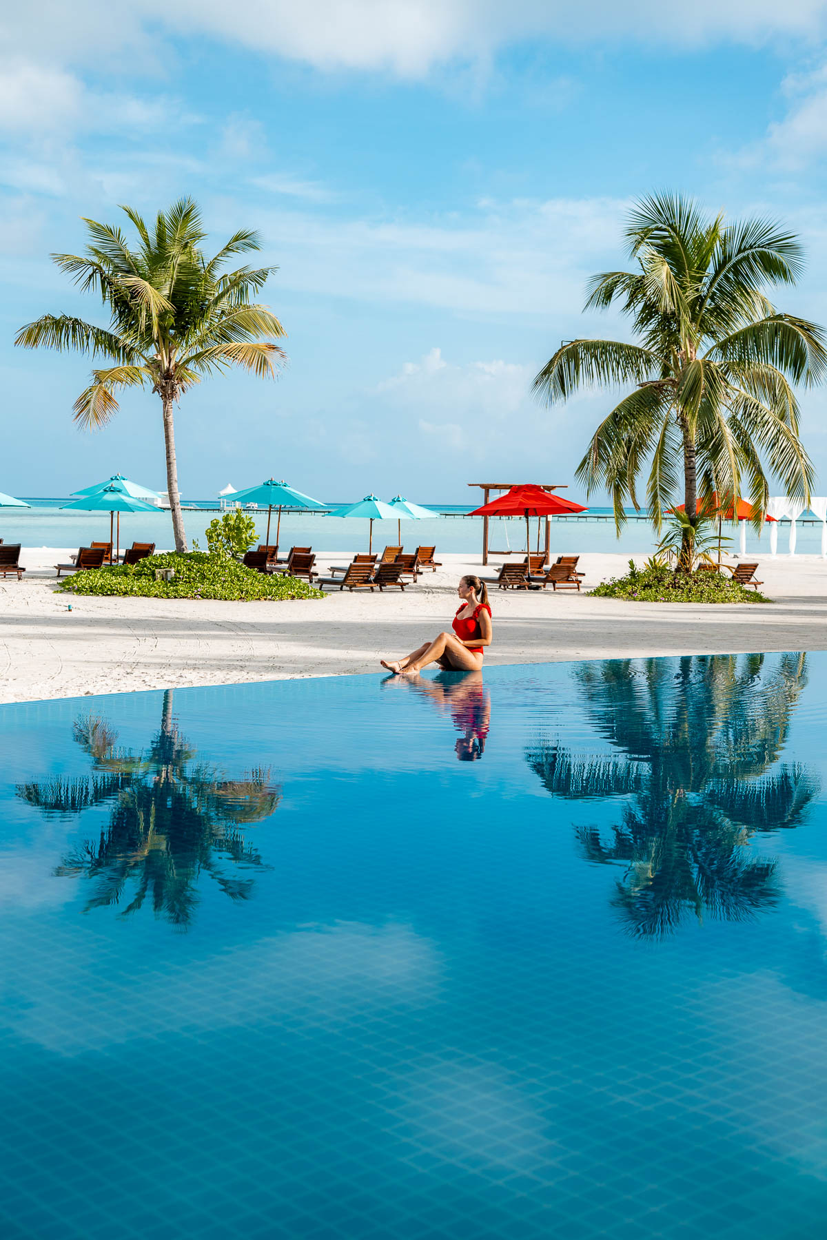Girl in the Pool at Cinnamon Hakuraa Huraa Maldives