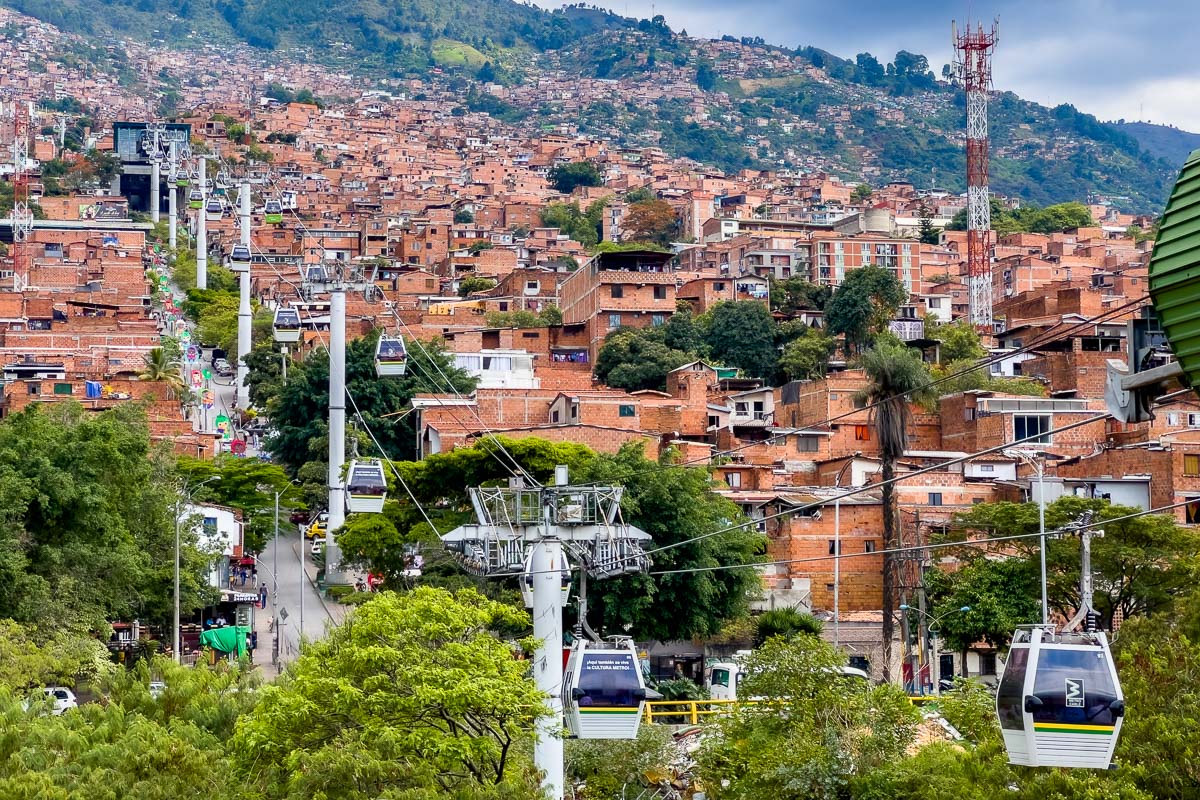 Cable cars in Medellin