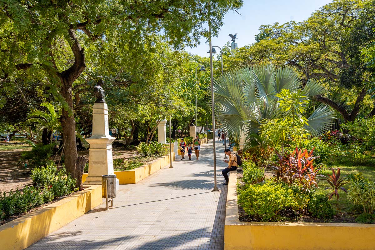 Walkway in Centenario Park, Cartagena