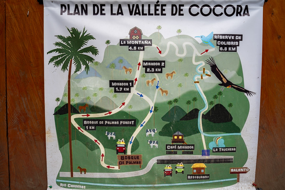 Map of the Cocora Valley