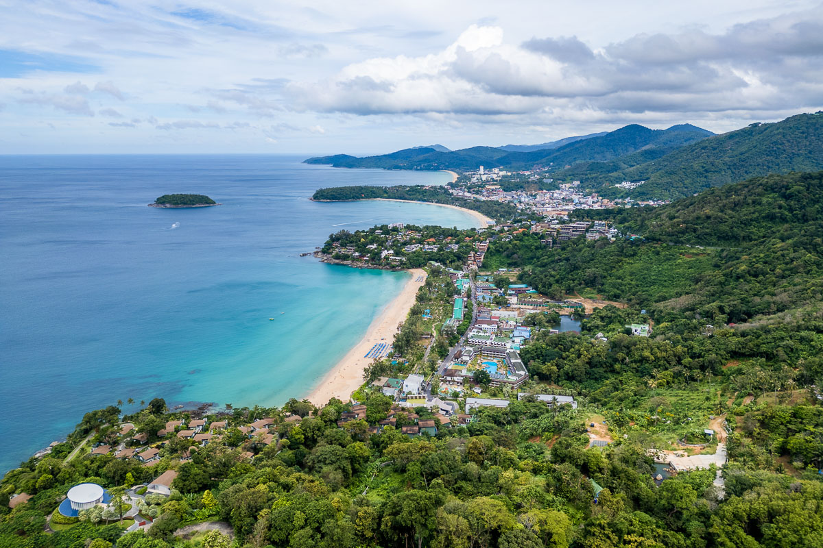 Aerial view from Karon View Point in Phuket, Thailand