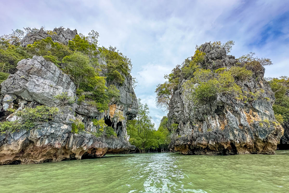 Limestone cliffs in Ko Thalu Ok, Thailand