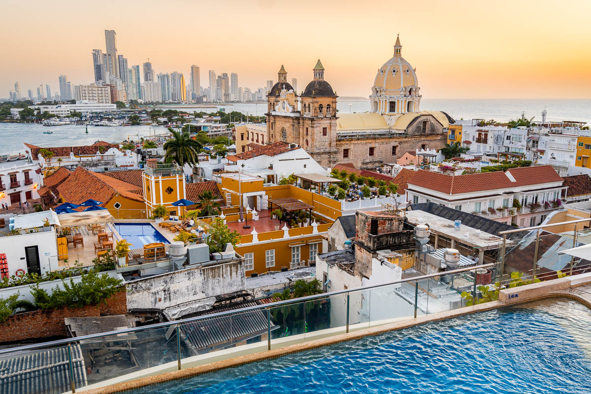 Rooftop pool at Movich Hotel Cartagena