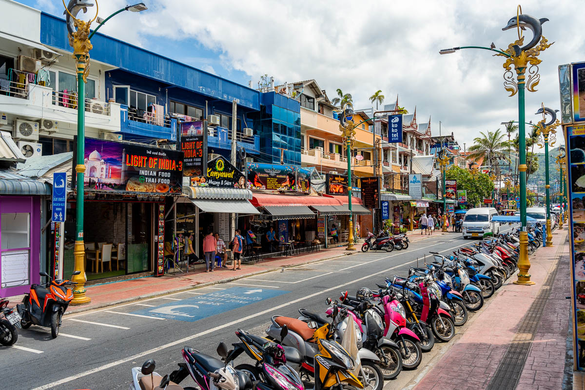 Colorful street in Patong Beach, Phuket