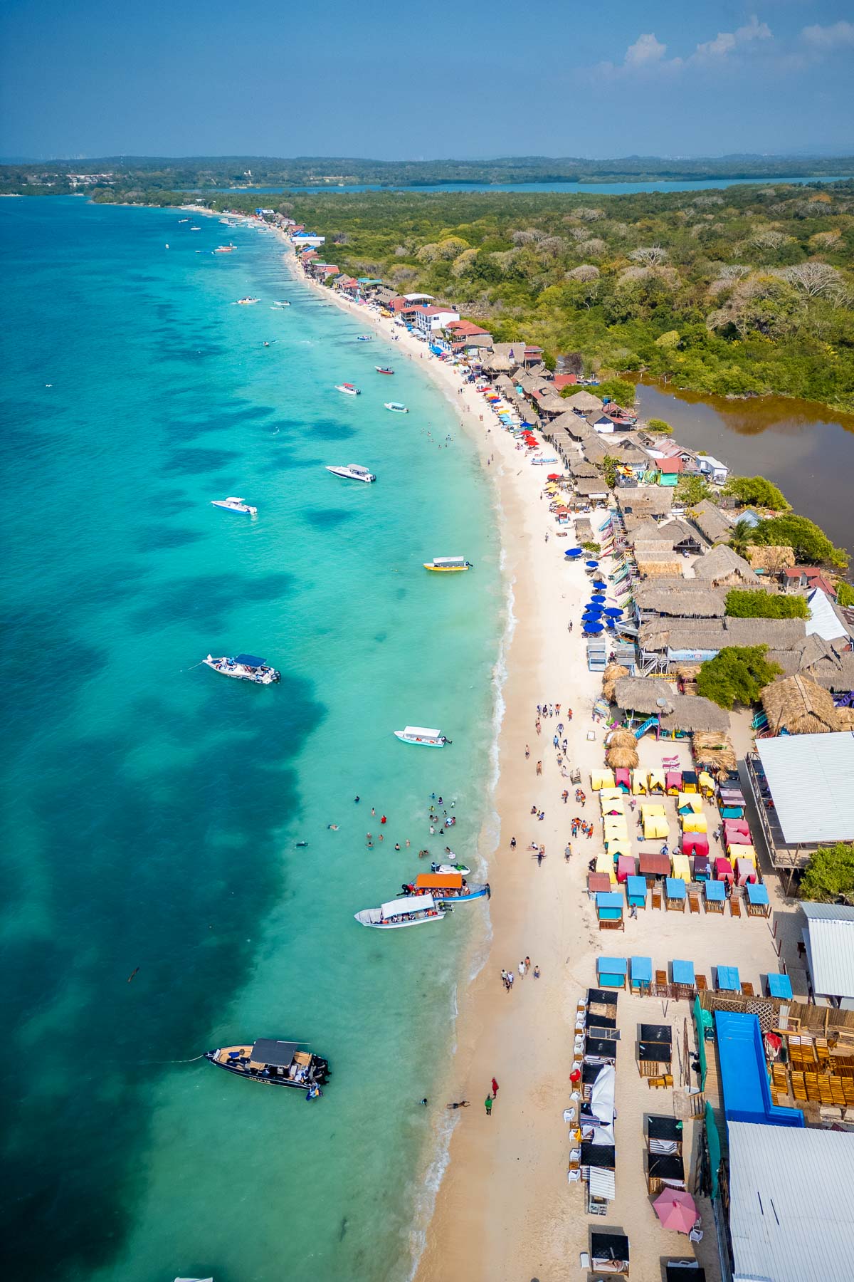Drone photo of Playa Blanca, Cartagena