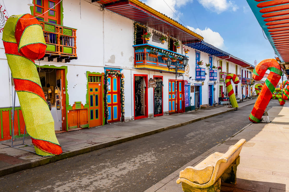 Calle Real Street in Salento, Colombia