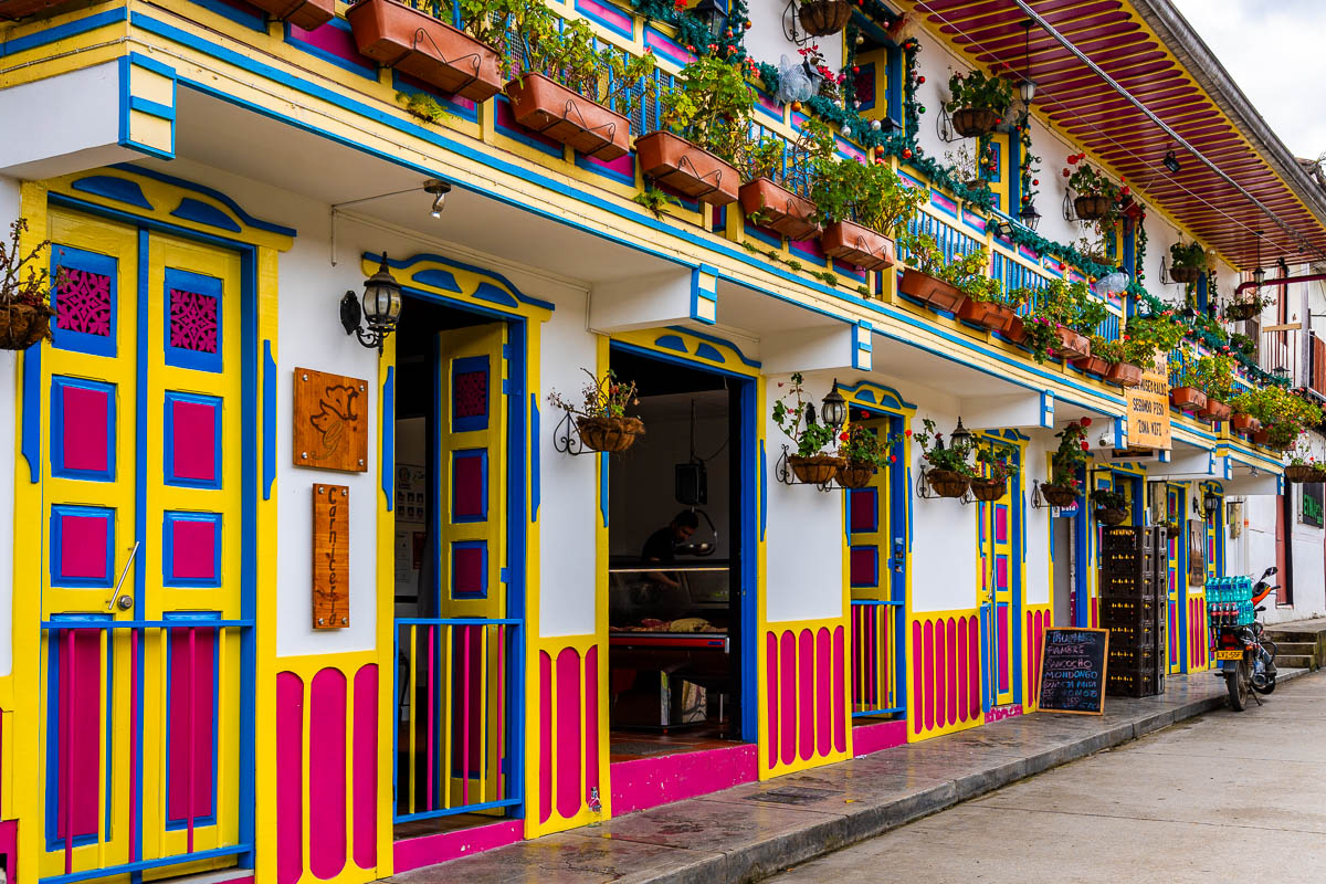 Colorful house in Salento, Colombia