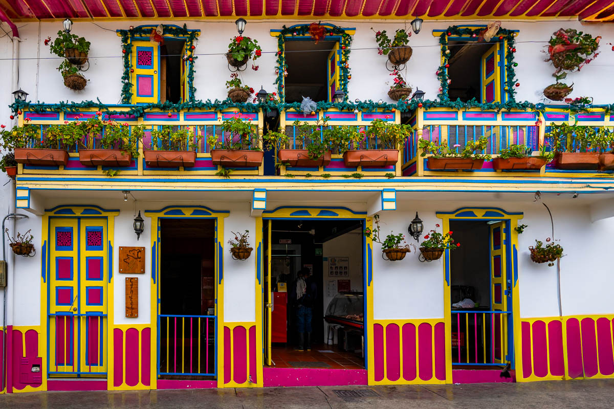 Colorful house in Salento, Colombia