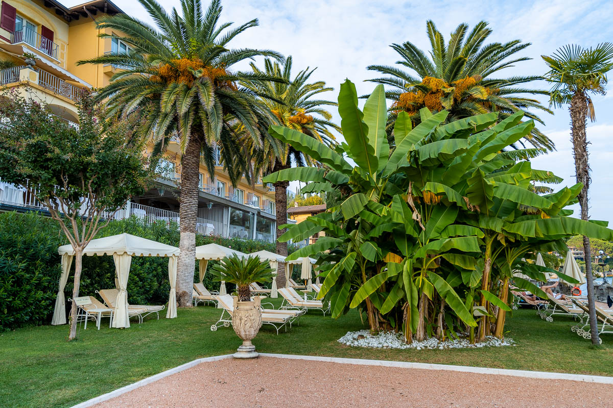 The beautiful garden area at Grand Hotel Fasano