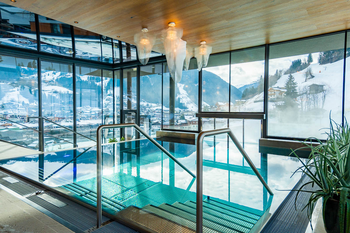Infinity pool at Das Edelweiss Salzburg Mountain Resort