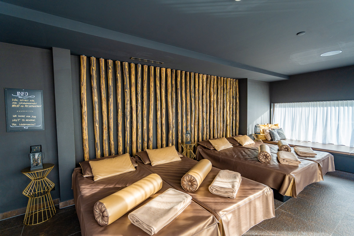 Waterbeds at the Spa at Boutique Hotel Glacier