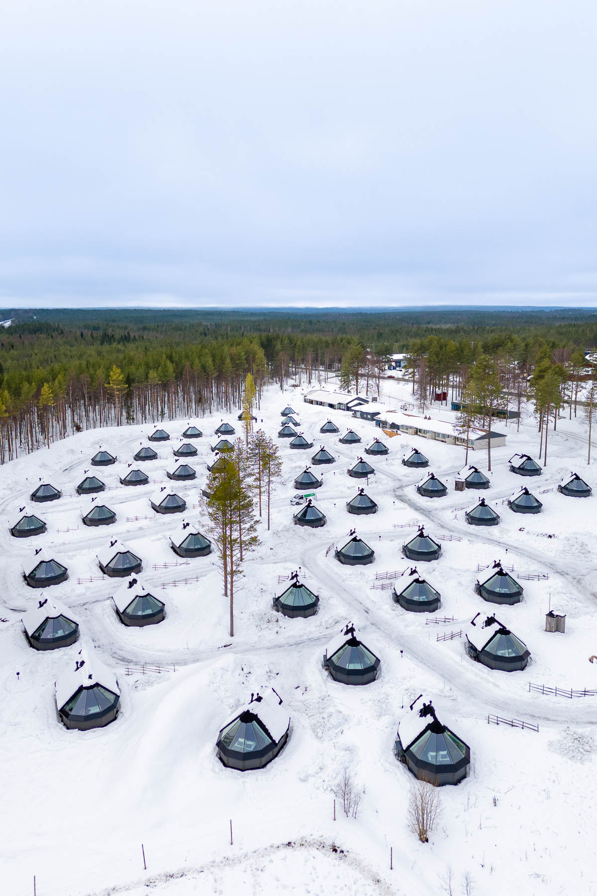 Aerial view of Apukka Resort Lapland