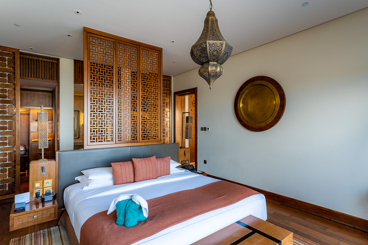 Bedroom at the One Bedroom Cliff Pool Villa at Anantara Al Jabal Al Akhdar