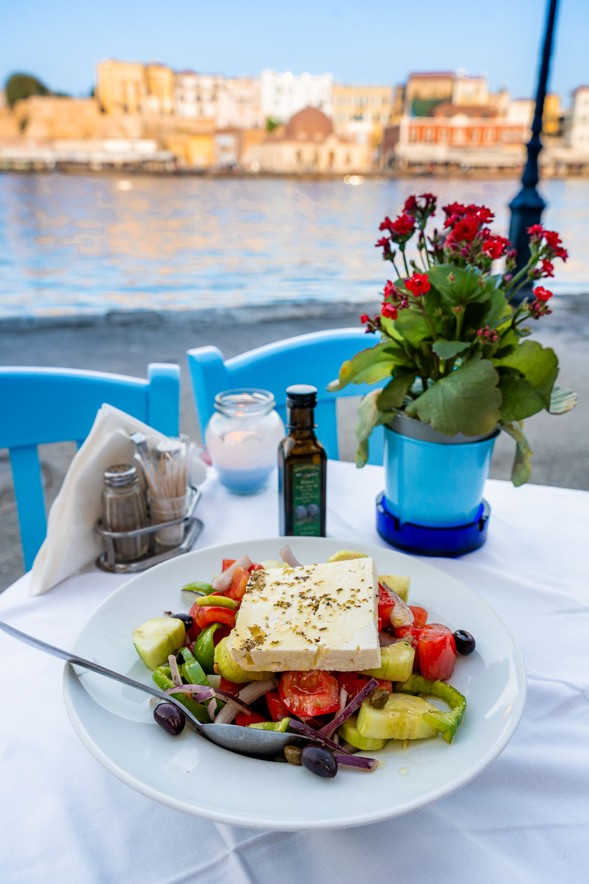 Dinner at Amphora Taverna in Chania, Crete