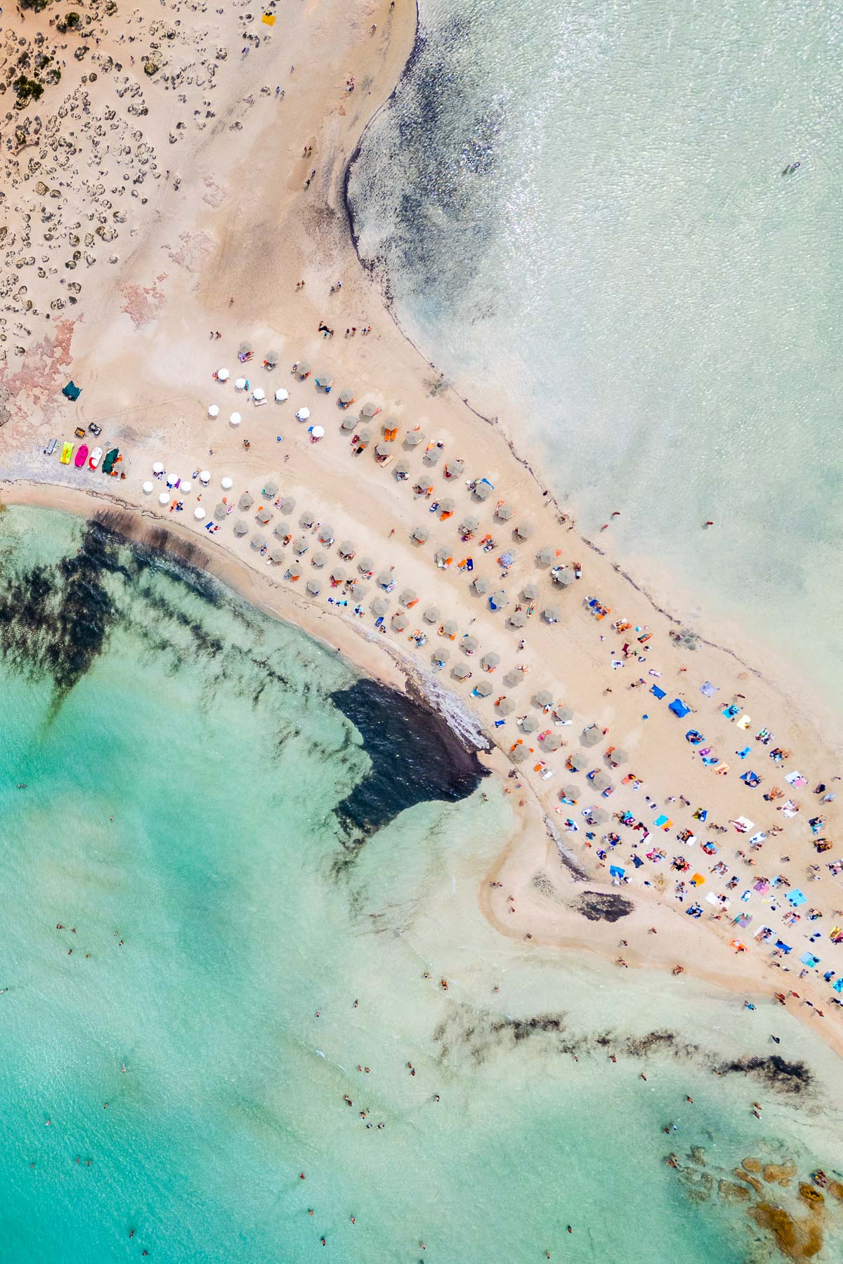 Drone photo of Balos Beach, Crete