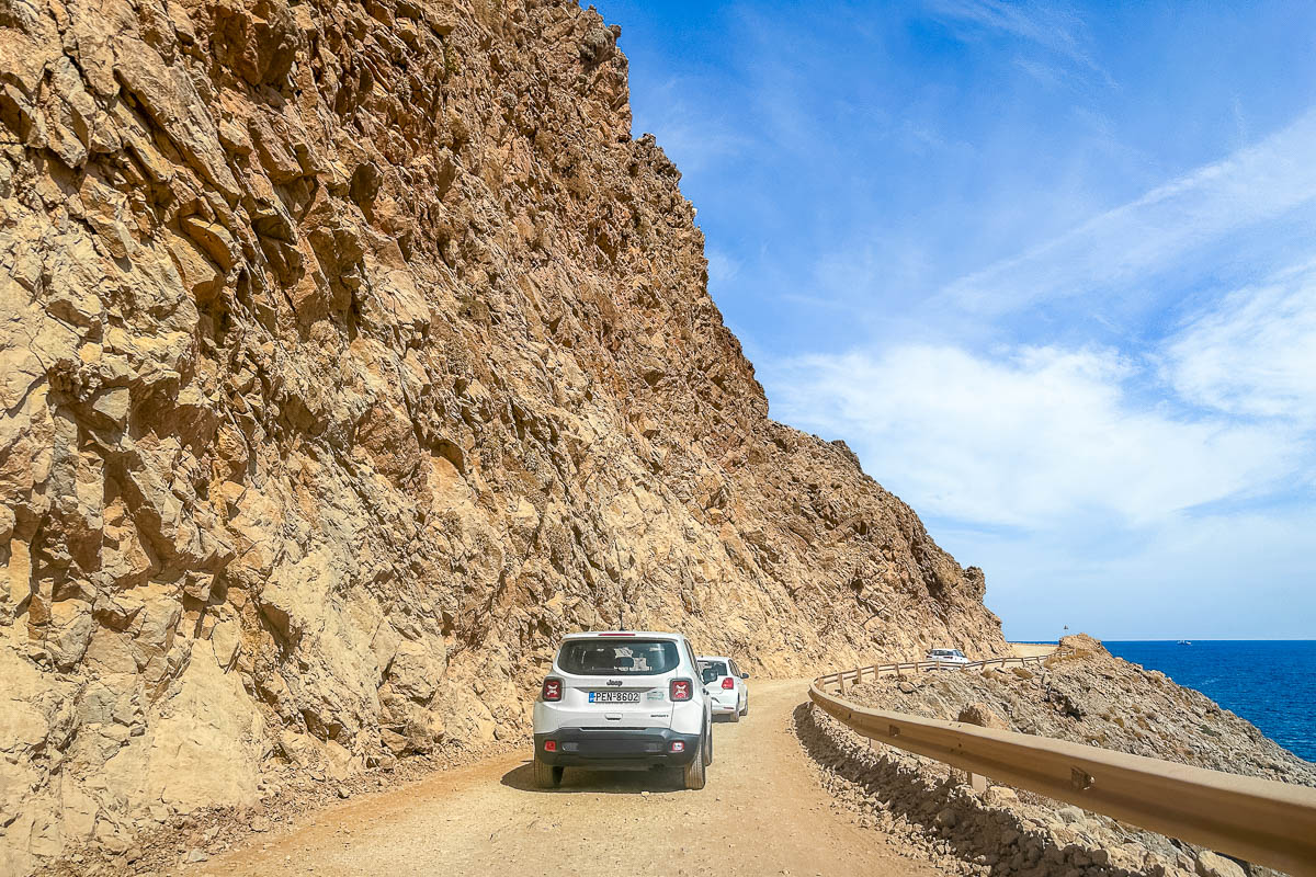 Road leading to Balos Beach, Crete