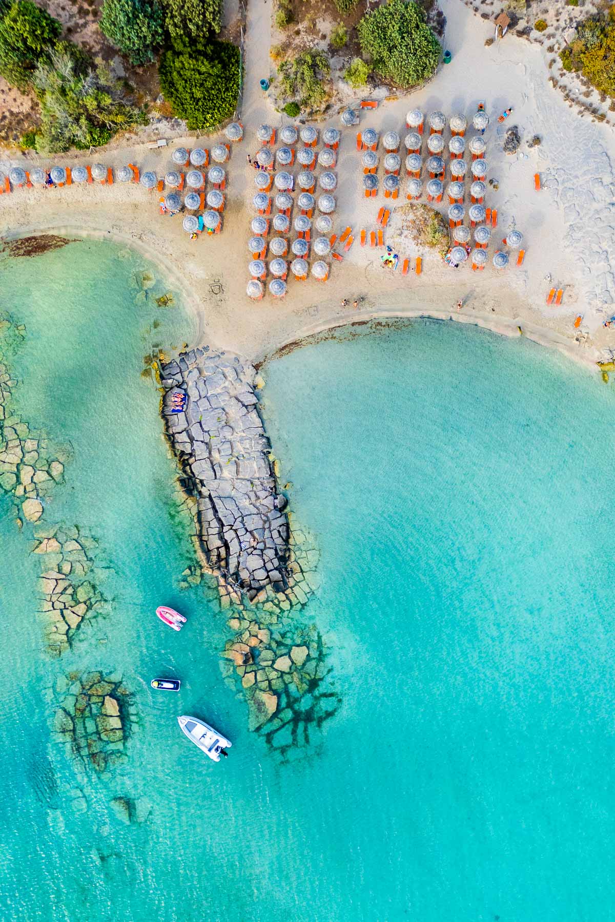 Drone photo of Elafonissi Beach, Crete