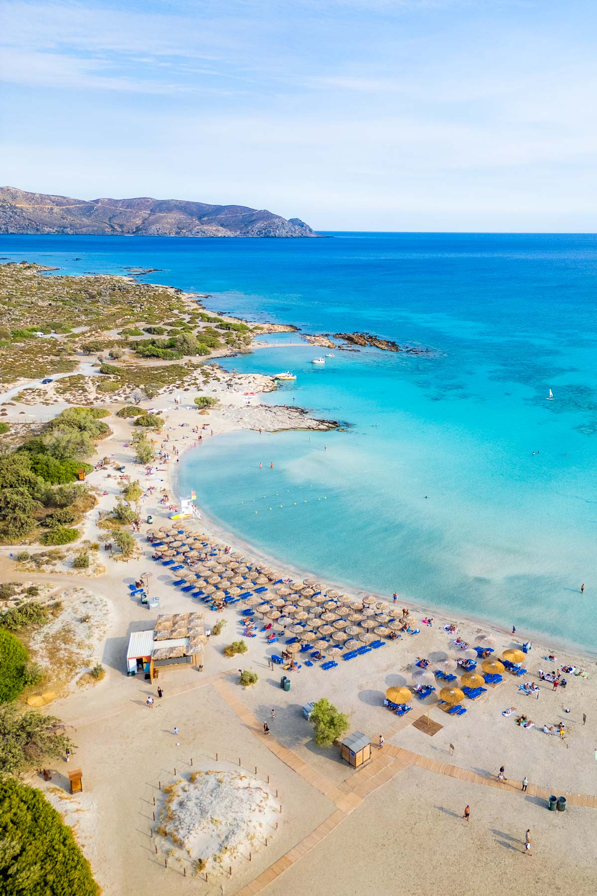 Drone photo of Elafonissi Beach, Crete