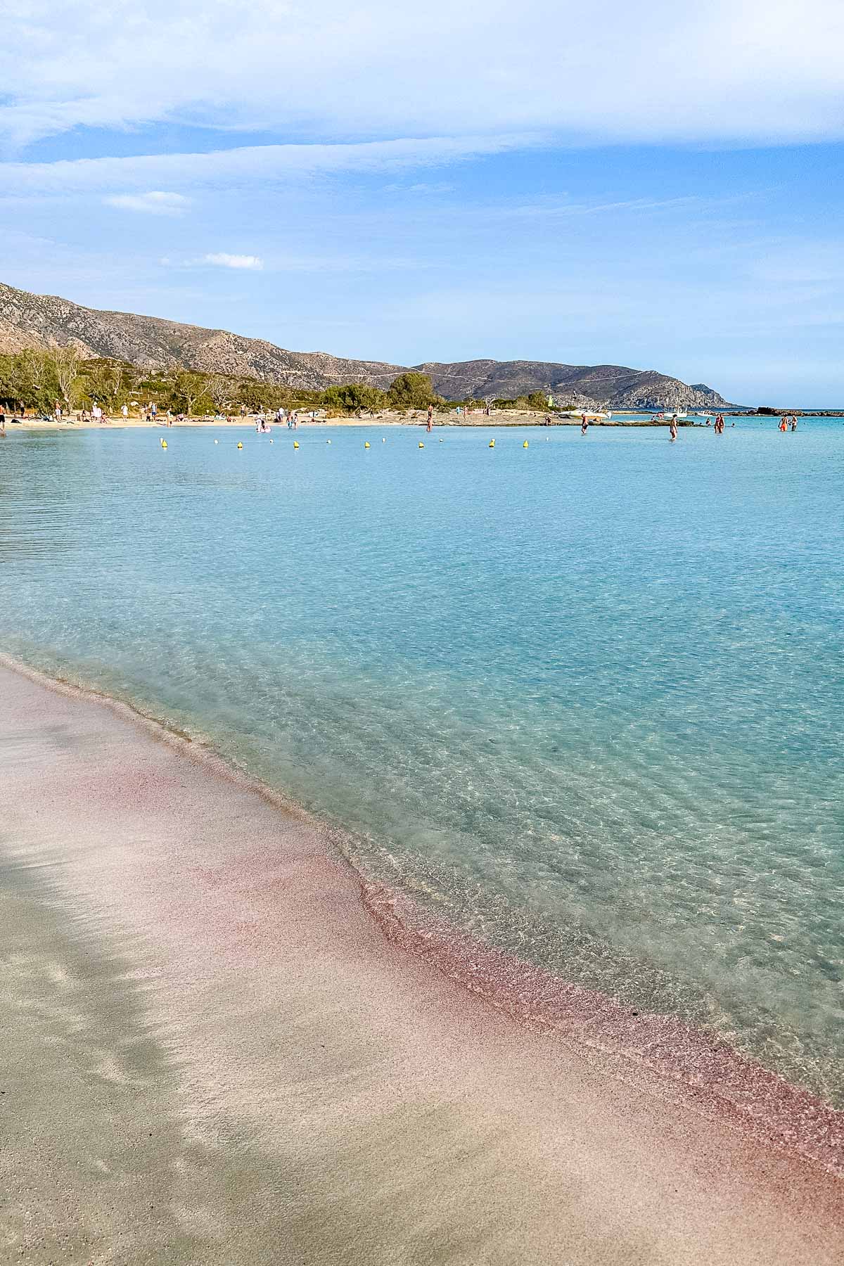 Pink sand on Elafonissi Beach, Crete