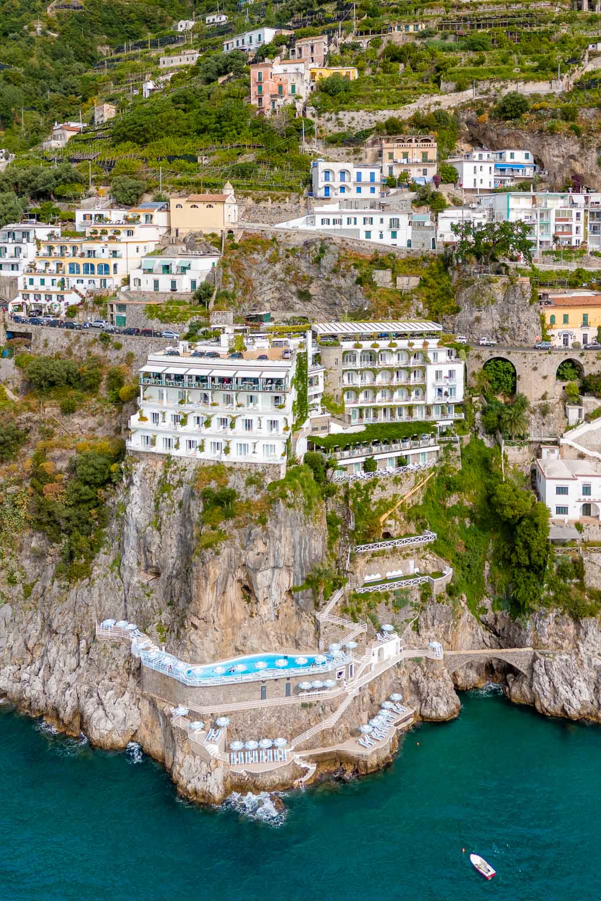 Drone photo of Hotel Miramalfi