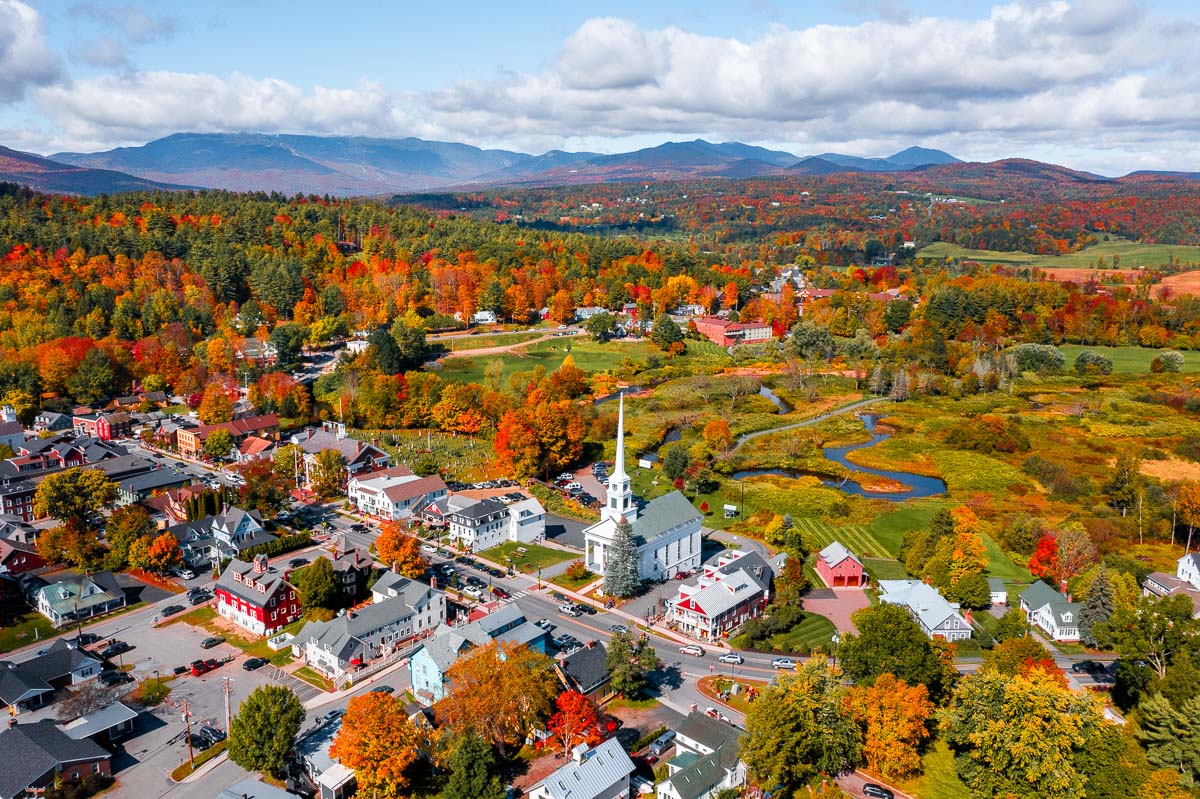 Fall foliage in Stowe, Vermont