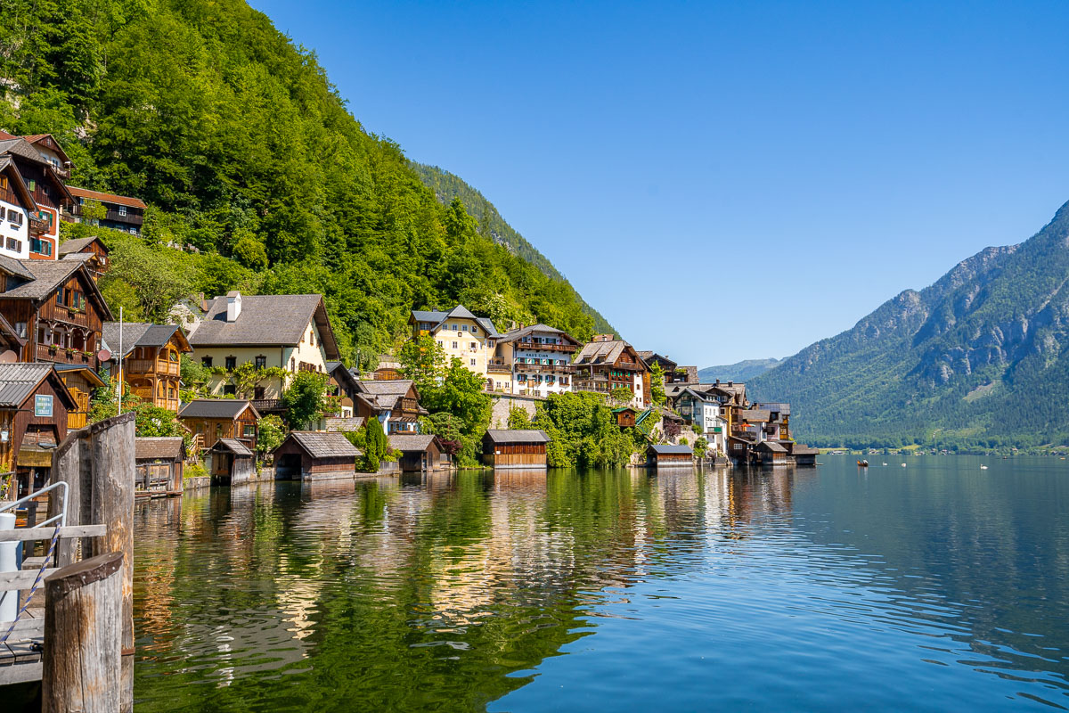 Wooden houses in Hallstatt, Austria